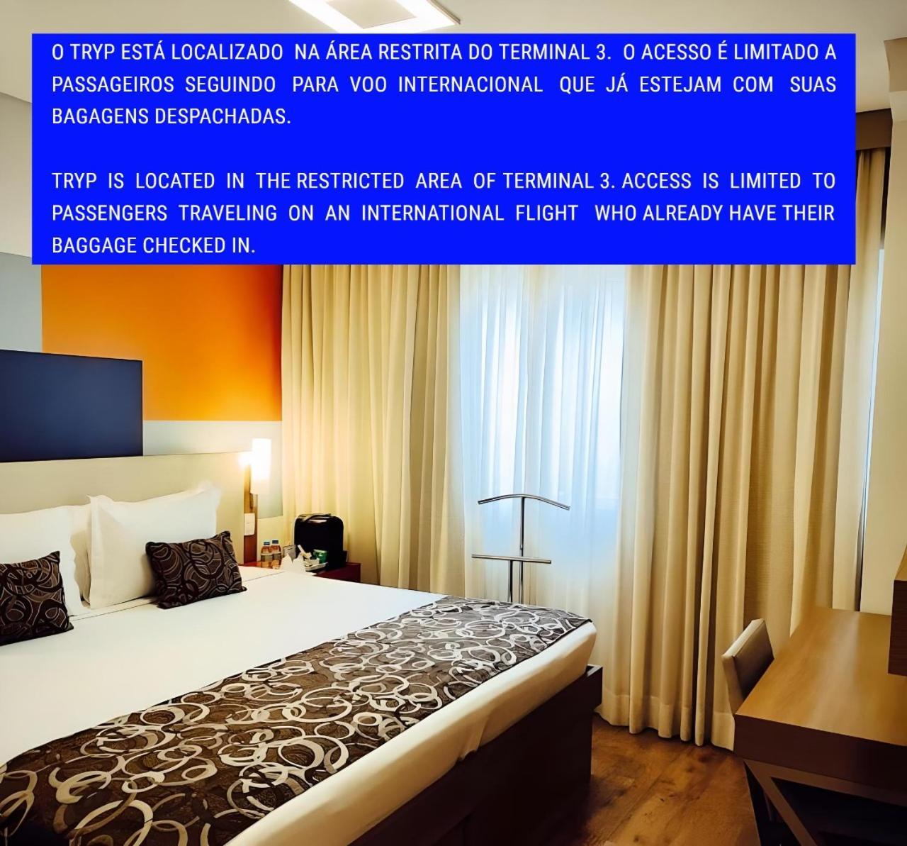 Tryp By Wyndham Sao Paulo Airport - Hotel De Transito Terminal 3 -Lado Ar - Area Restrita A Passageiros Ja Embarcados - Piso 1 Гуарульюс Экстерьер фото