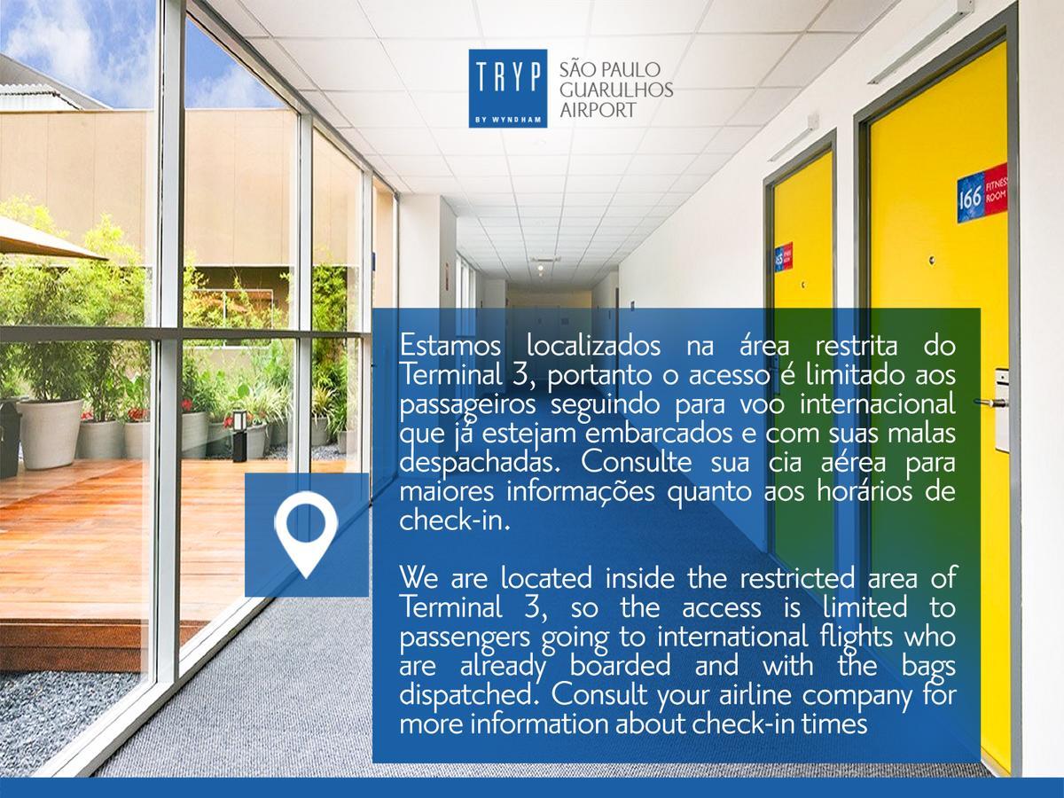 Tryp By Wyndham Sao Paulo Airport - Hotel De Transito Terminal 3 -Lado Ar - Area Restrita A Passageiros Ja Embarcados - Piso 1 Гуарульюс Экстерьер фото