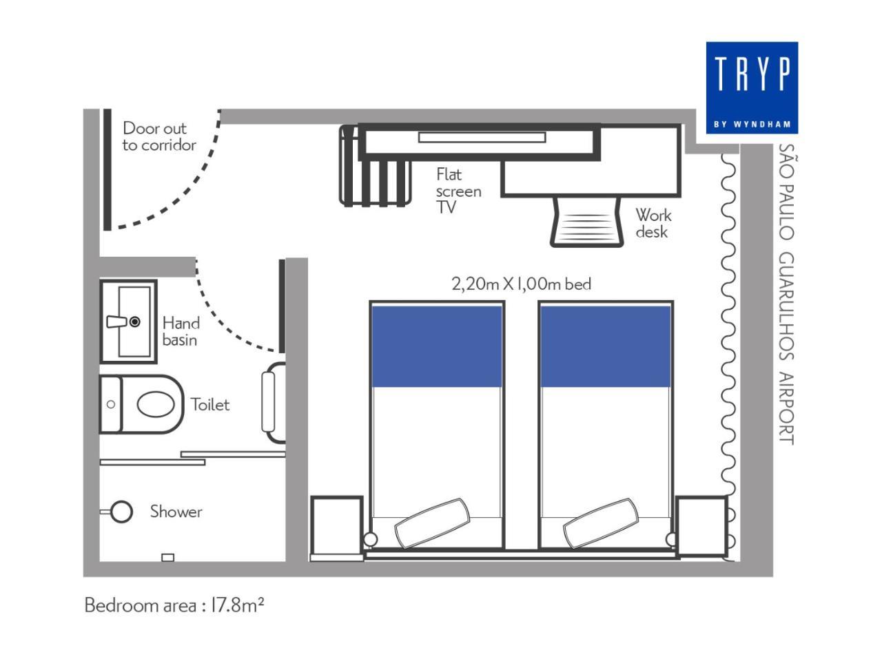 Tryp By Wyndham Sao Paulo Airport - Hotel De Transito Terminal 3 -Lado Ar - Area Restrita A Passageiros Ja Embarcados - Piso 1 Гуарульюс Экстерьер фото
