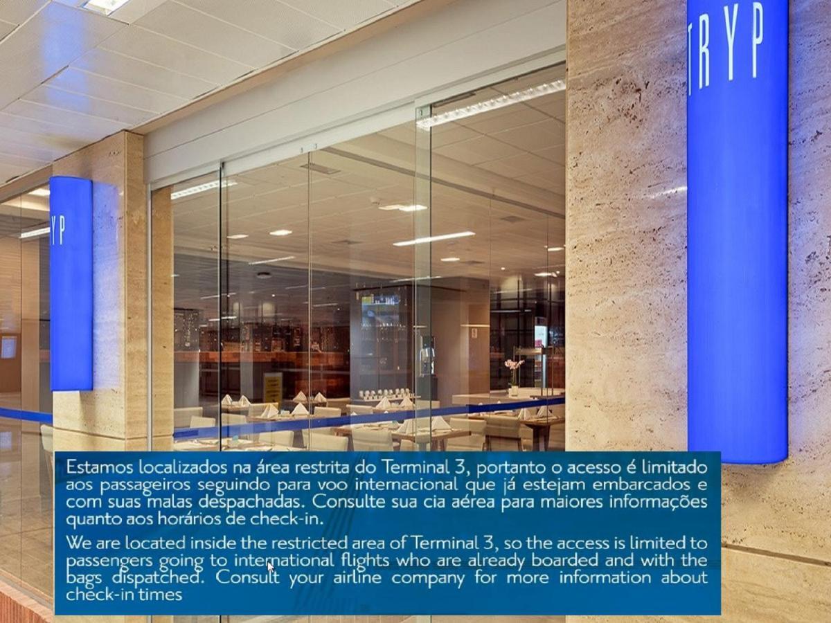 Tryp By Wyndham Sao Paulo Airport - Hotel De Transito Terminal 3 -Lado Ar - Area Restrita A Passageiros Ja Embarcados - Piso 1 Гуарульюс Экстерьер фото
